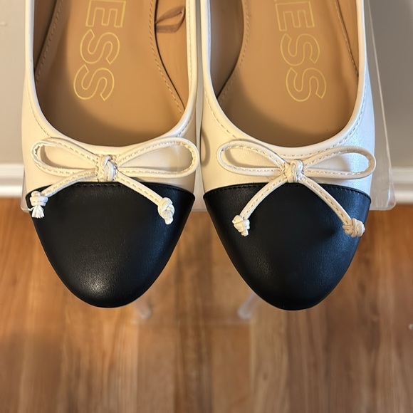 Express Black and Cream Flats with Bow Detail - Picture 12 of 13